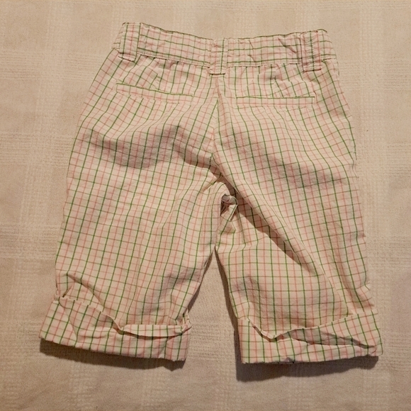 Gymboree girls size 8 white walking shorts with pink and green lines - Picture 4 of 4